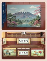 Statybinės kaladėlės CADA Pastatas SENTO Japonų pirtis LED šviesos 1249 elementai Rinkinys