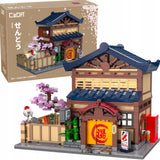 Statybinės kaladėlės CADA Pastatas SENTO Japonų pirtis LED šviesos 1249 elementai Rinkinys