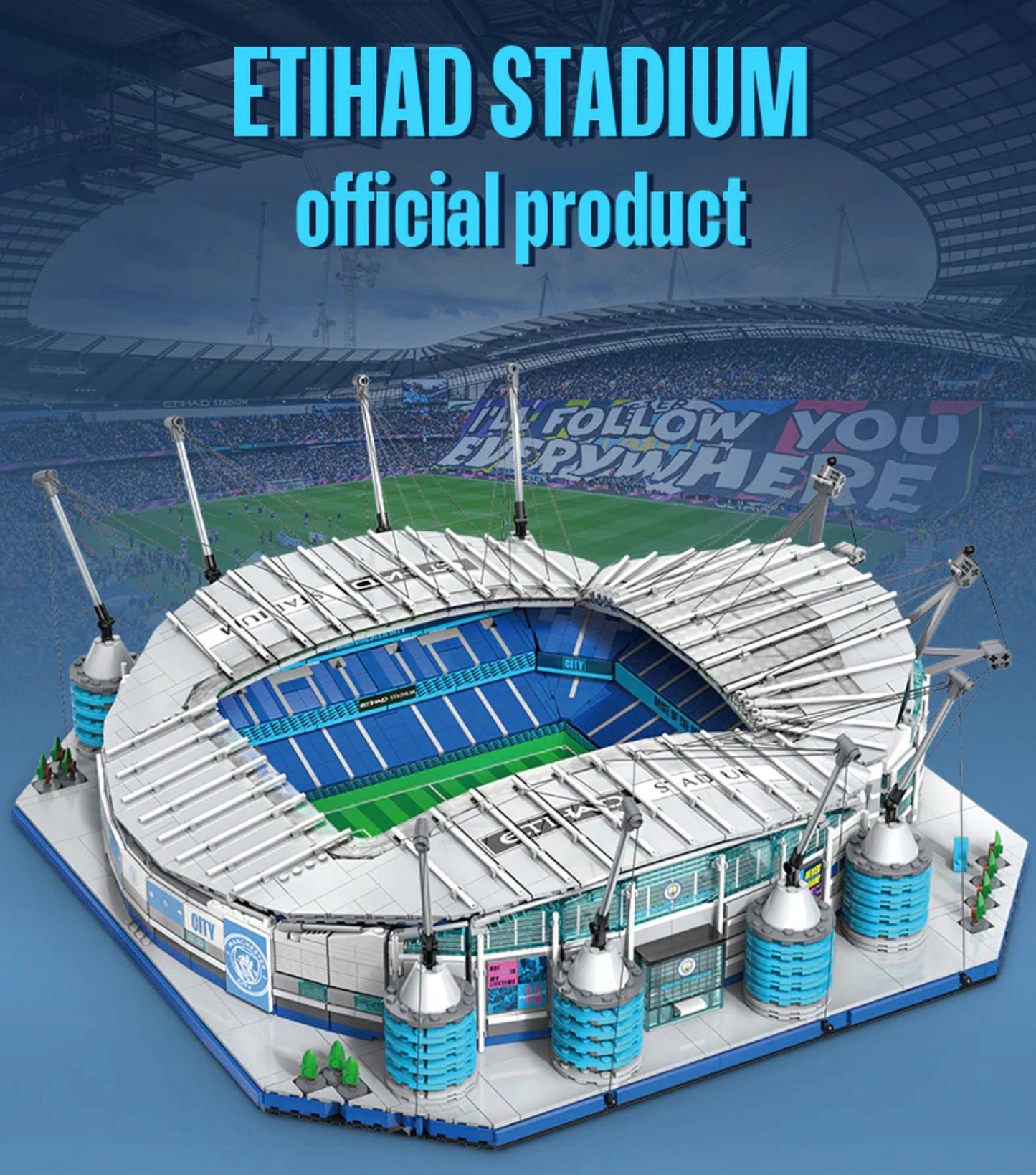 Konstruktorius CADA ETIHAD STADIUM MANCHESTER CITY 4473 EL. C66022W DIDELIS + LED