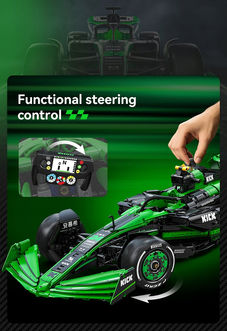 Konstruktorius CADA F1 Kick Sauber komanda "Formulė 1" lenktyninis automobilis 2553 detalės, mastelis 1:8