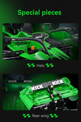 Konstruktorius CADA F1 Kick Sauber komanda "Formulė 1" lenktyninis automobilis 2553 detalės, mastelis 1:8