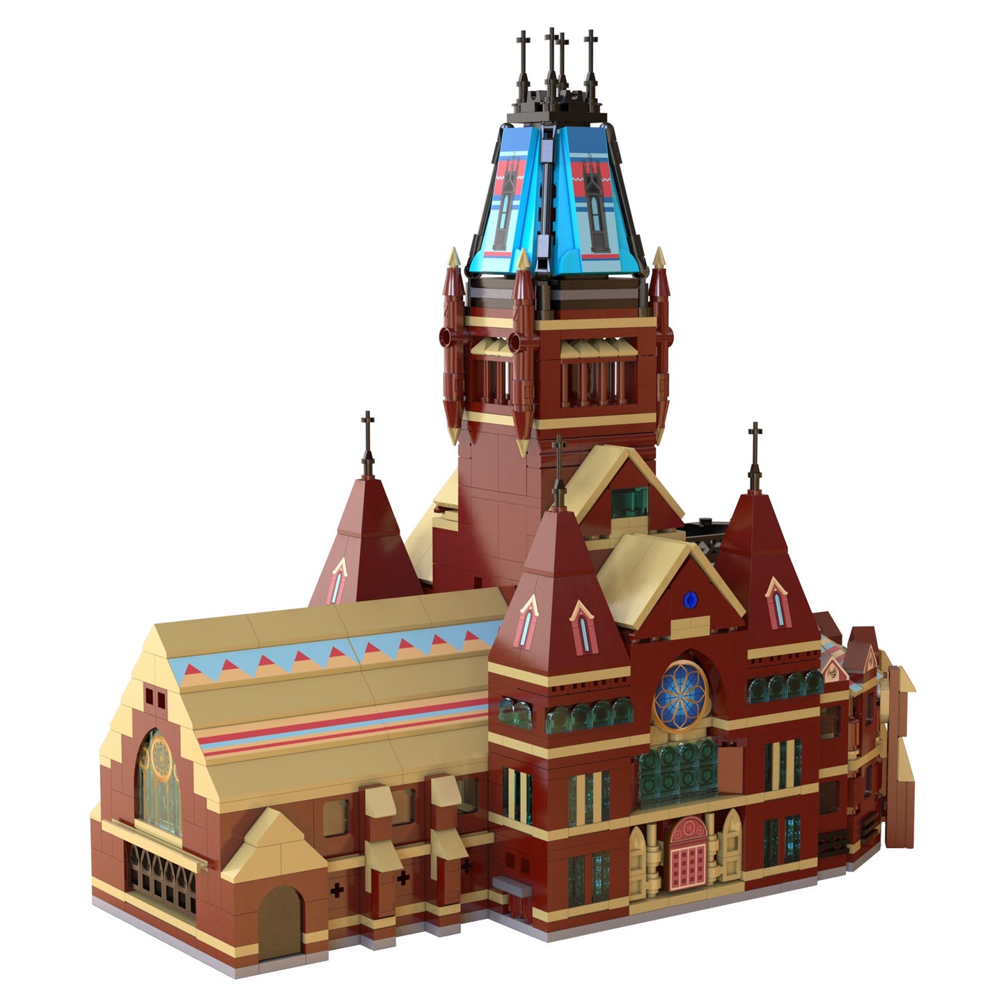 Statybiniai blokeliai CaDA Harvardo universiteto memorialas Didžioji salė 1411 el. dovanų rinkinys