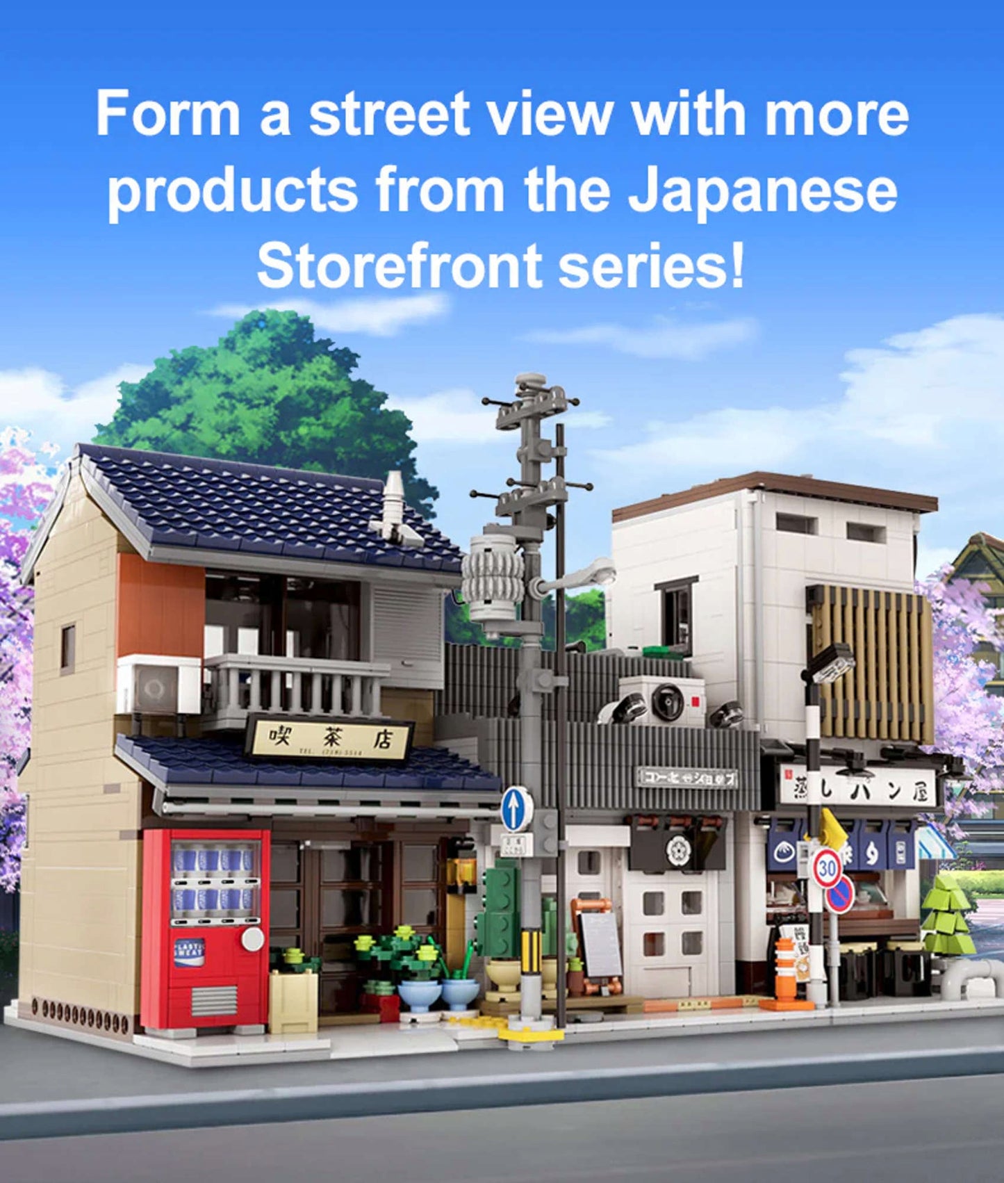 Konstruktorius CADA Japonijos arbatinė 1120 detalių, dovana su LED