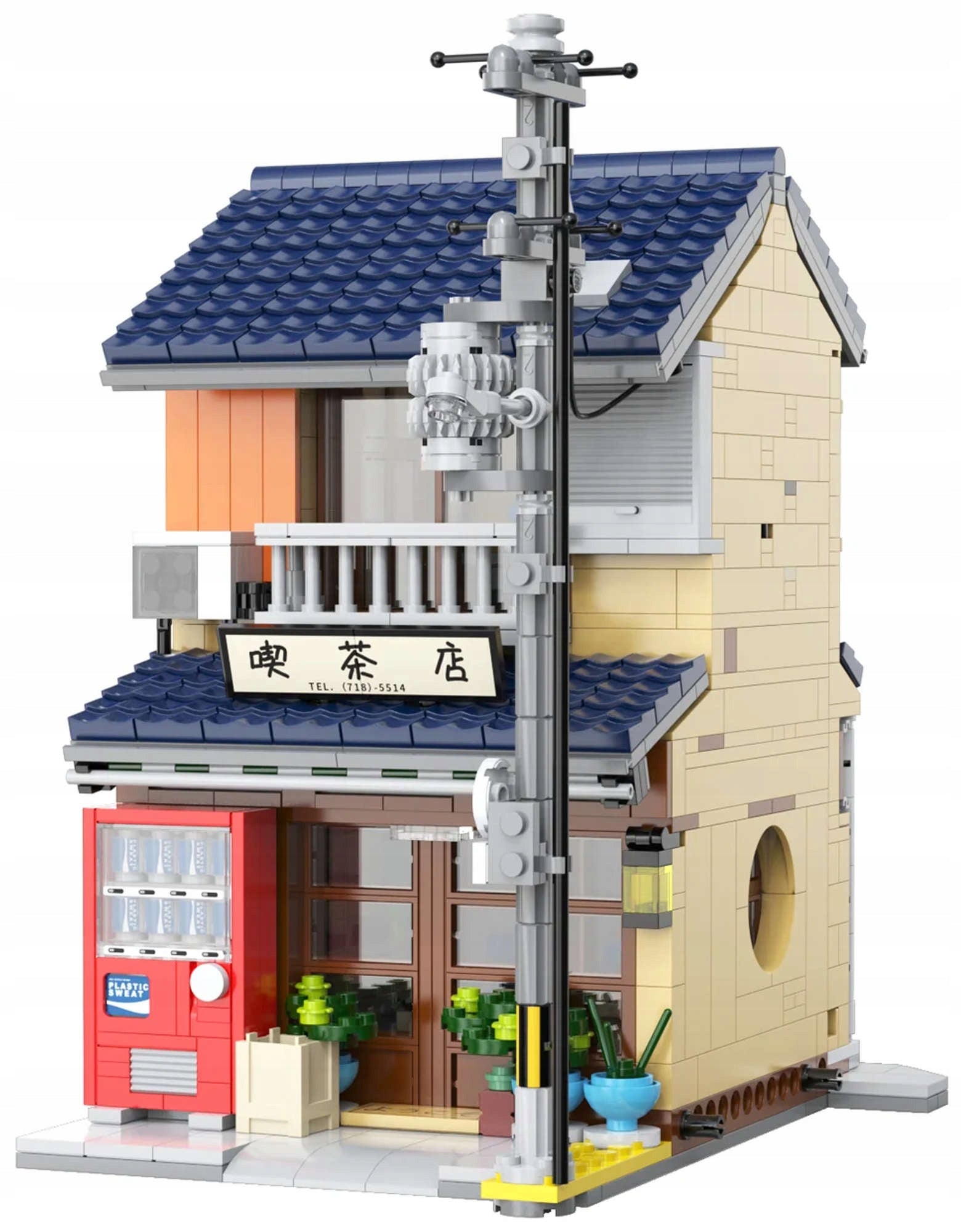 Konstruktorius CADA Japonijos arbatinė 1120 detalių, dovana su LED