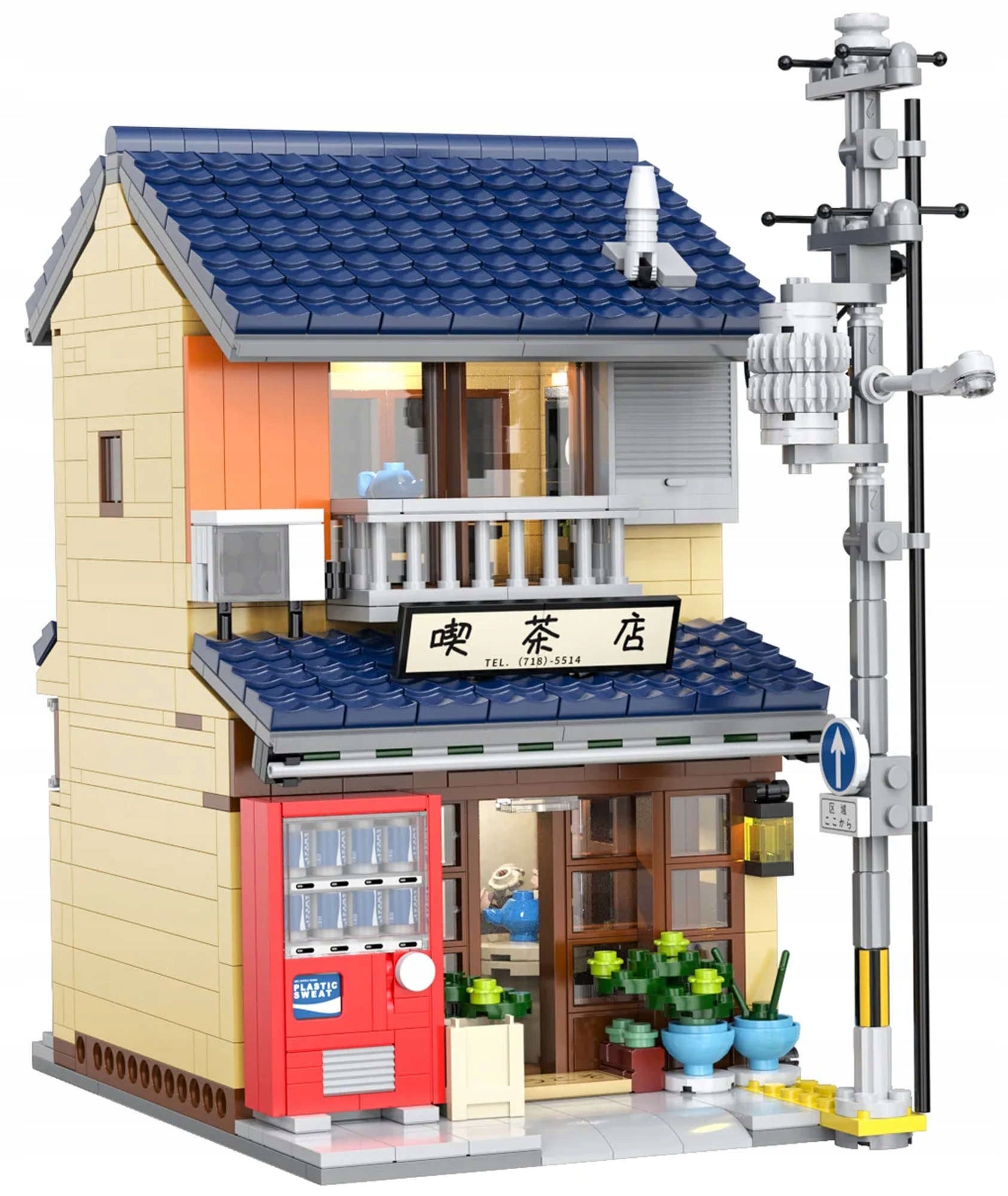 Konstruktorius CADA Japonijos arbatinė 1120 detalių, dovana su LED