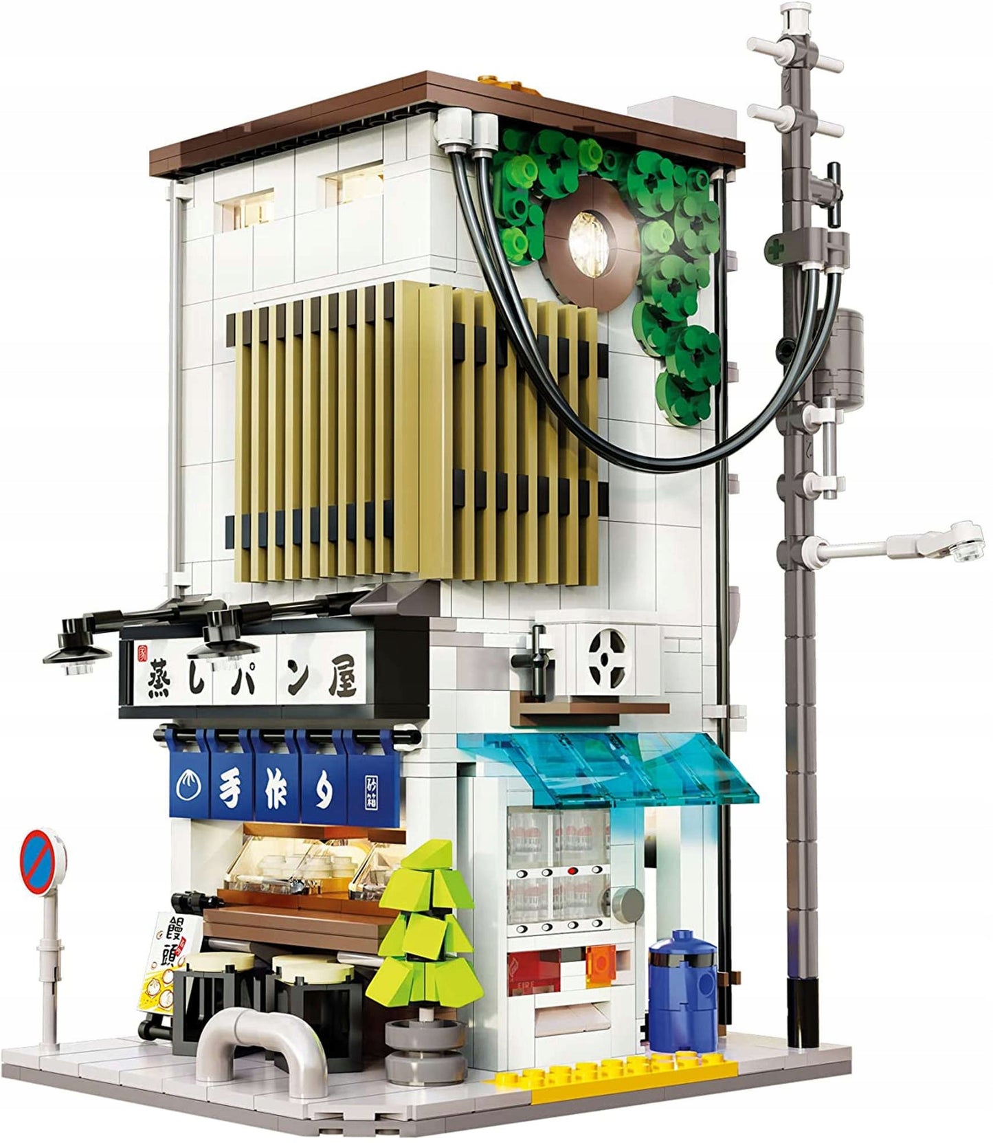 Konstruktorius CaDA Japoniškas bandelių parduotuvės "Bun Shop" pastatas, LED apšvietimas, 1108 detalės.