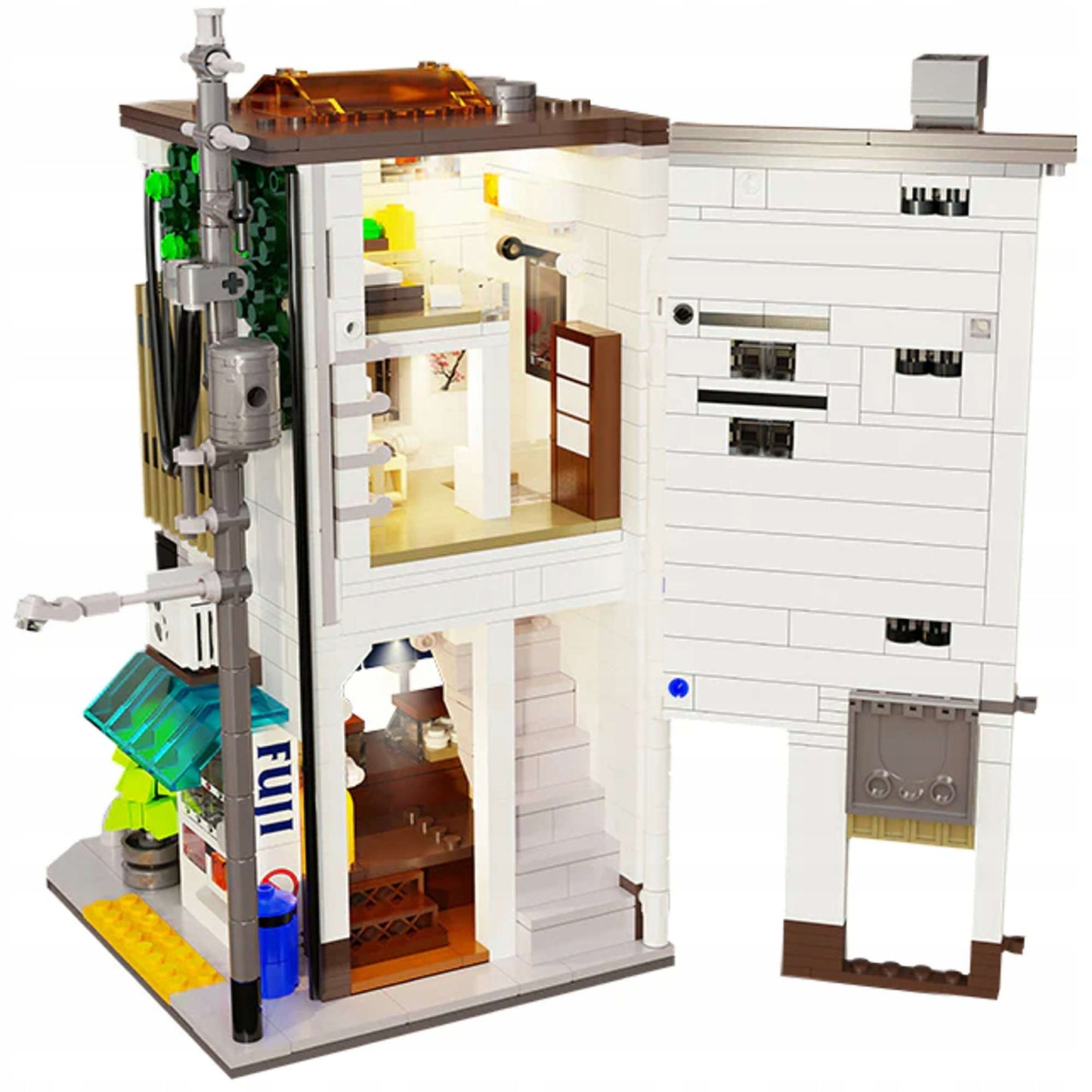 Konstruktorius CaDA Japoniškas bandelių parduotuvės "Bun Shop" pastatas, LED apšvietimas, 1108 detalės.