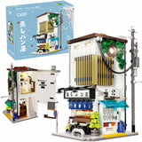 Konstruktorius CaDA Japoniškas bandelių parduotuvės "Bun Shop" pastatas, LED apšvietimas, 1108 detalės.