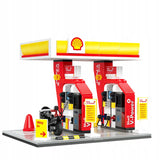 Statybiniai blokeliai CaDA Mini degalinė SHELL 305 detalės pastatas