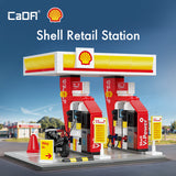 Statybiniai blokeliai CaDA Mini degalinė SHELL 305 detalės pastatas