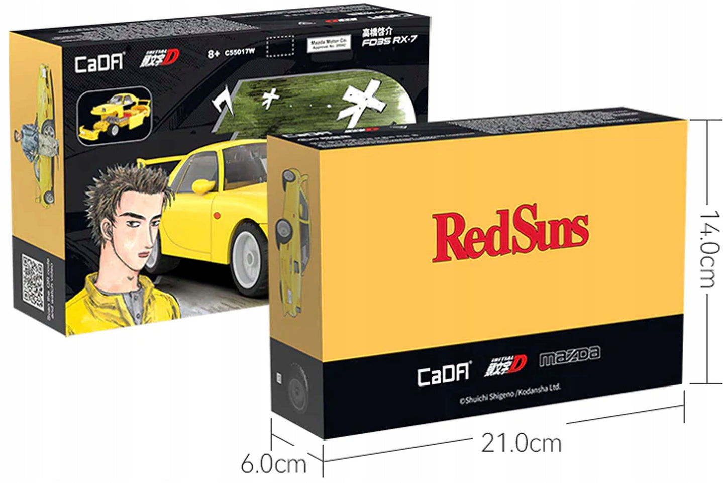 Konstruktorius CaDA MAZDA RX-7 FD3S INITIAL D 66 vnt. 1:35