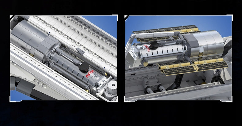 Statybiniai blokeliai CaDA NASA modelis KOSMINĖ ŠAUDYKLĖ DISCOVERY SPACE SHUTTLE 1827 elementai.