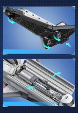 Statybiniai blokeliai CaDA NASA modelis KOSMINĖ ŠAUDYKLĖ DISCOVERY SPACE SHUTTLE 1827 elementai.