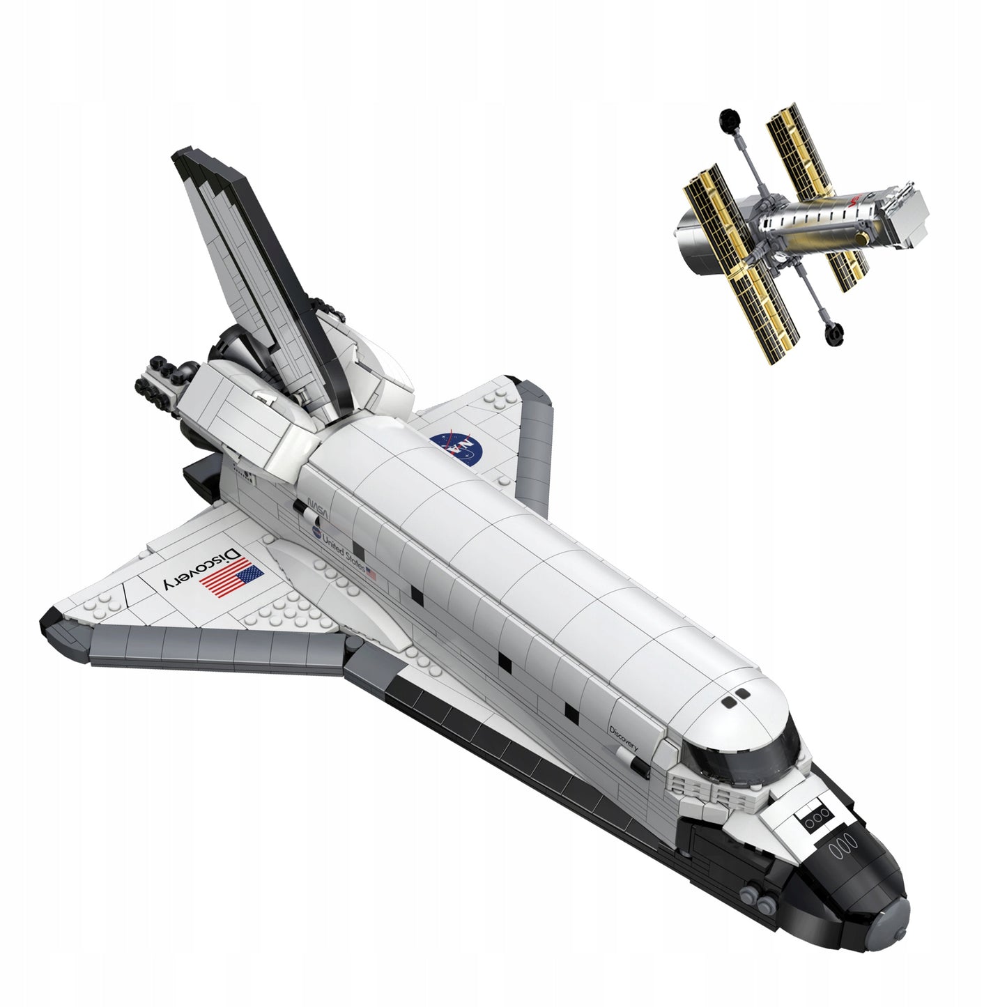 Statybiniai blokeliai CaDA NASA modelis KOSMINĖ ŠAUDYKLĖ DISCOVERY SPACE SHUTTLE 1827 elementai.
