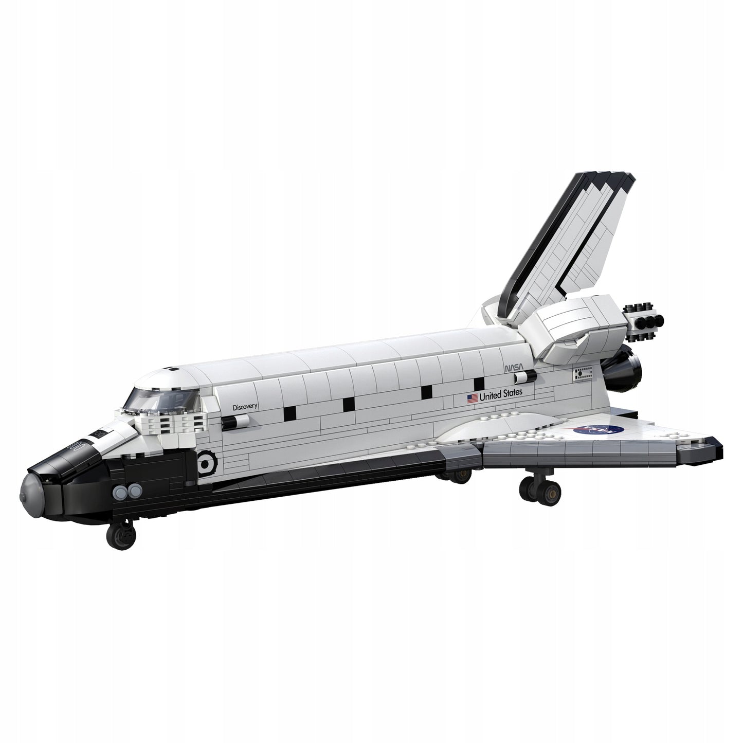 Statybiniai blokeliai CaDA NASA modelis KOSMINĖ ŠAUDYKLĖ DISCOVERY SPACE SHUTTLE 1827 elementai.