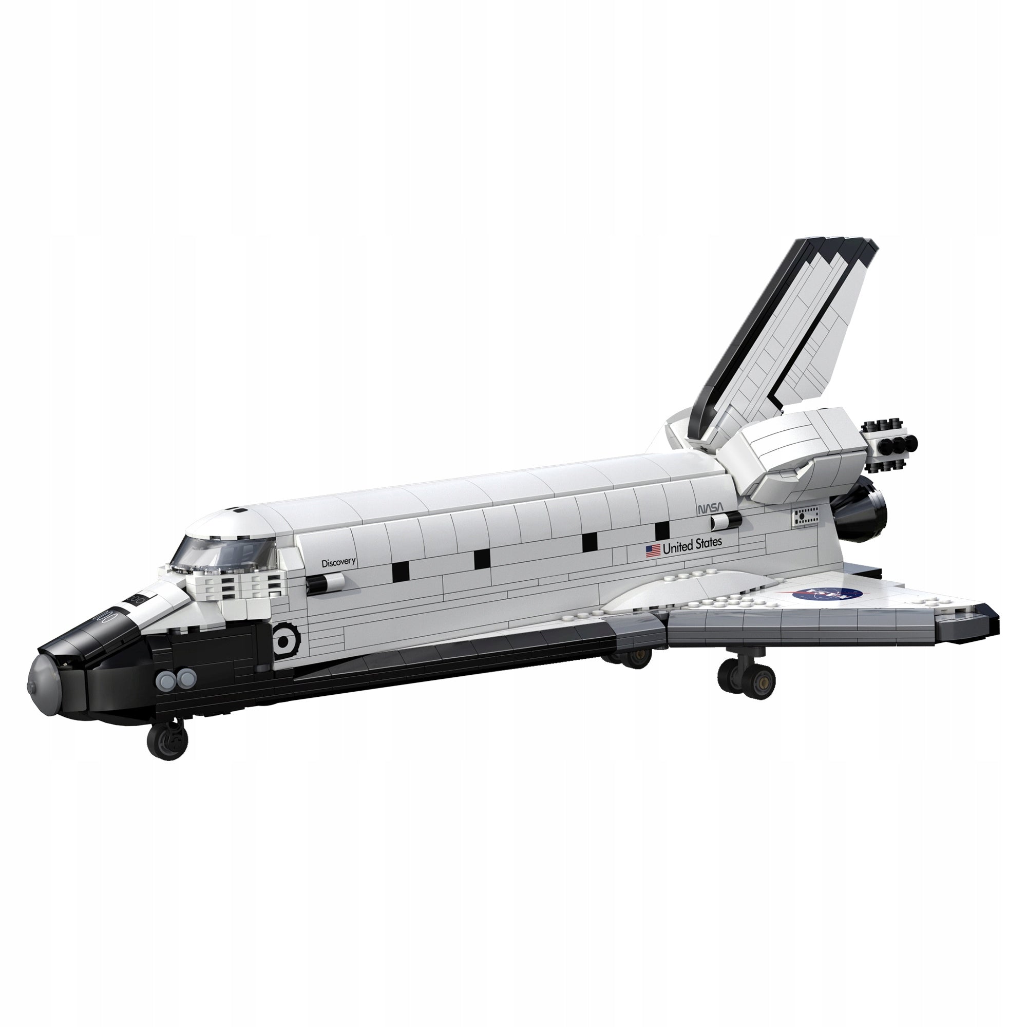 Statybiniai blokeliai CaDA NASA modelis KOSMINĖ ŠAUDYKLĖ DISCOVERY SPACE SHUTTLE 1827 elementai.