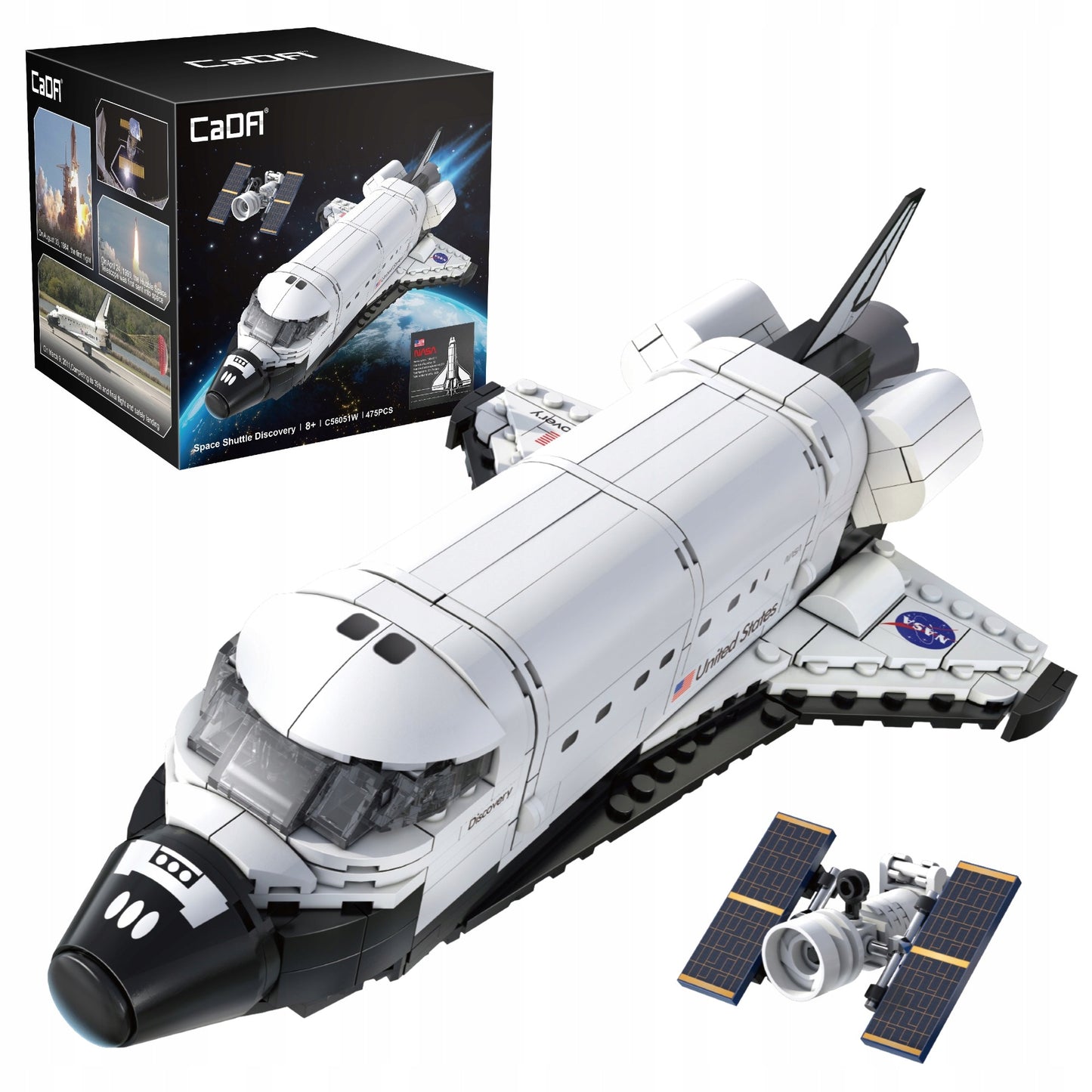 CaDA LEGO NASA KOSMINIS TYRinėTOJAS ERDĖLAIVIS SPACE SHUTTLE DISCOVERY 475det.