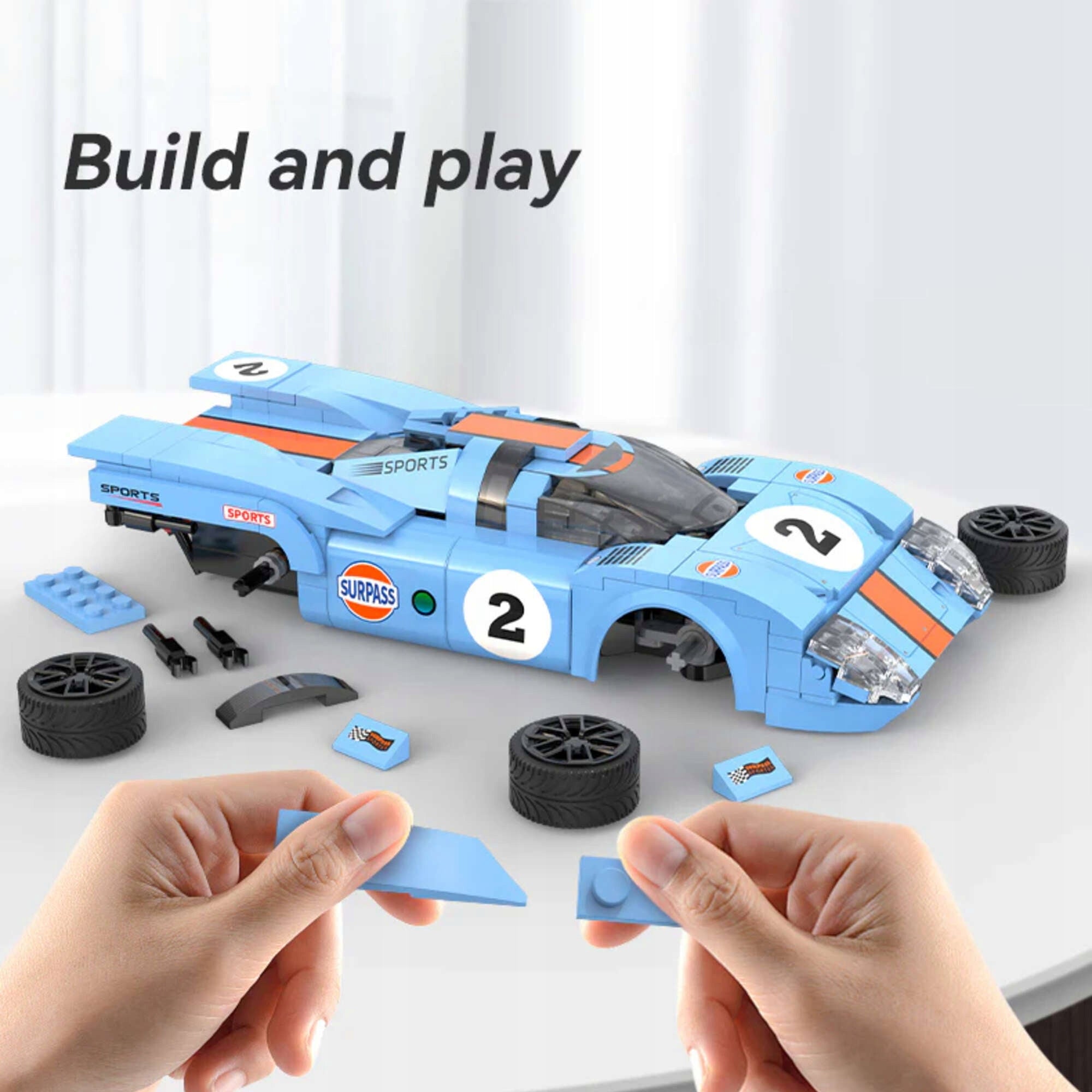 Konstruktorius CADA RC sportinis automobilis AZURE STORM CHAMPIONS valdomas nuotoliniu būdu 266 el.