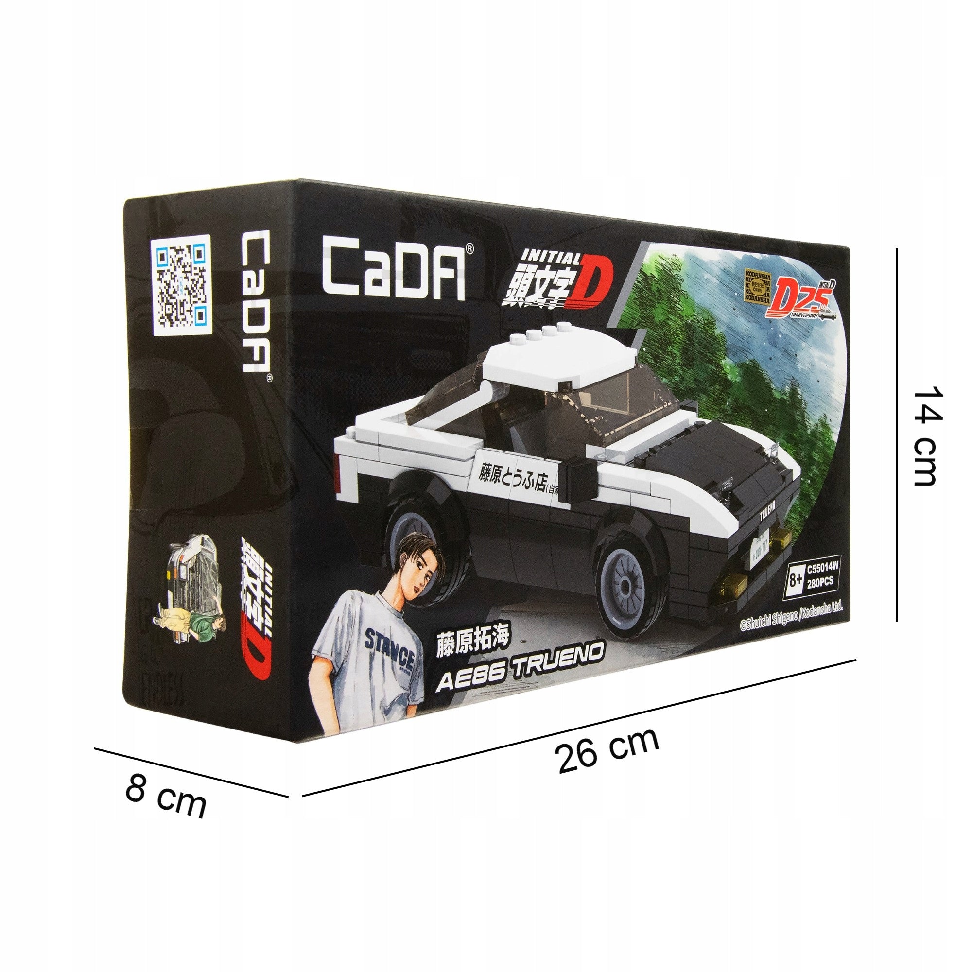 Konstruktoriaus rinkinys CADA Automobilis TOYOTA TRUENO RACE XAR AE86