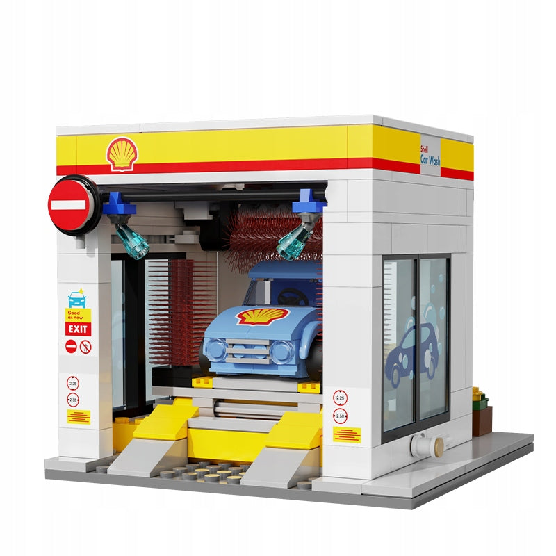 Statybiniai blokeliai CADA "Shell" Automobilių plovykla 294 detalės Pastatas