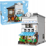 Statybiniai kaladėlės CaDA Sushi parduotuvė, Japonų serija, Didelis, 1665 elementai + LED