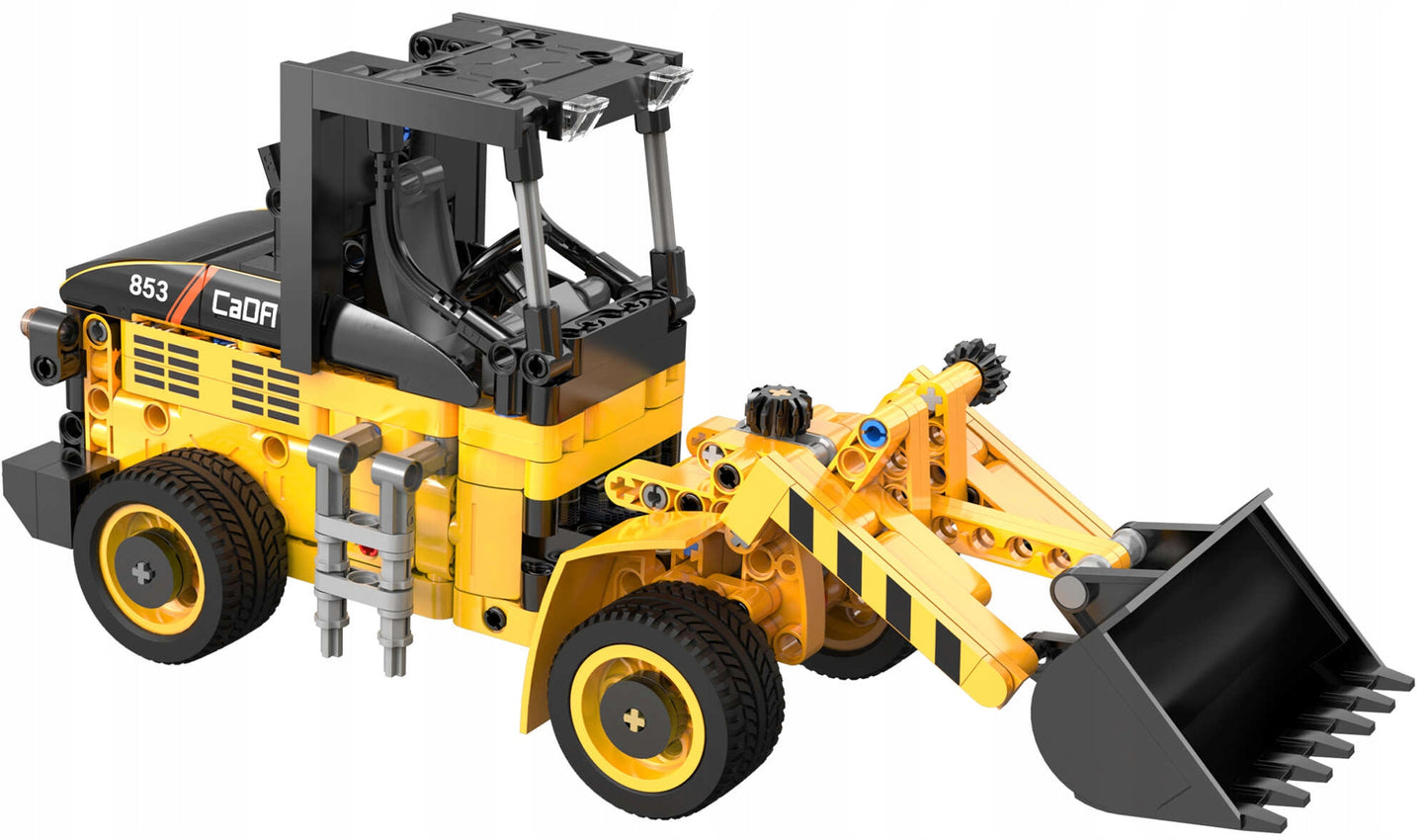 Statybiniai blokeliai CADA TECHNIC mini ekskavatorius-krautuvo modelis 403 detalės, judančios dalys, dovanai