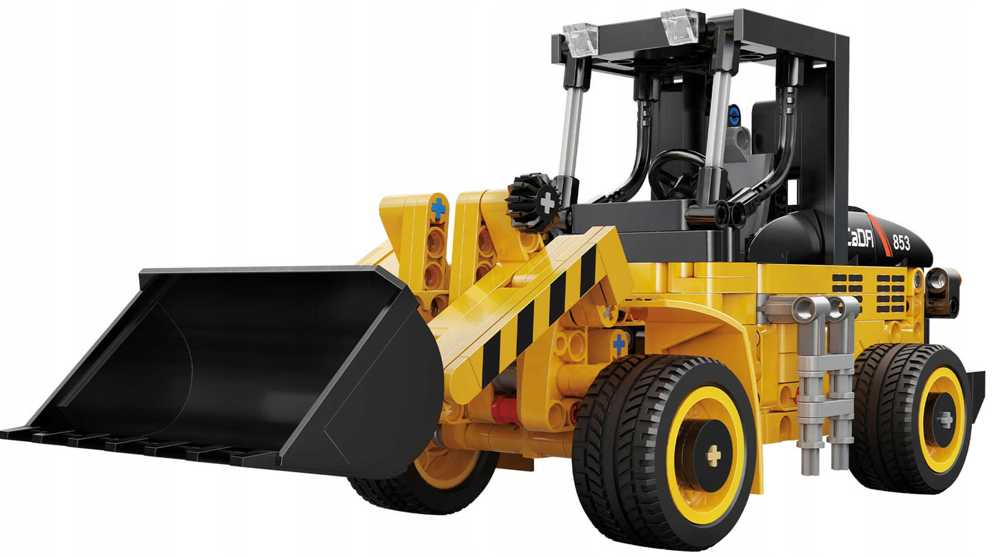 Statybiniai blokeliai CADA TECHNIC mini ekskavatorius-krautuvo modelis 403 detalės, judančios dalys, dovanai