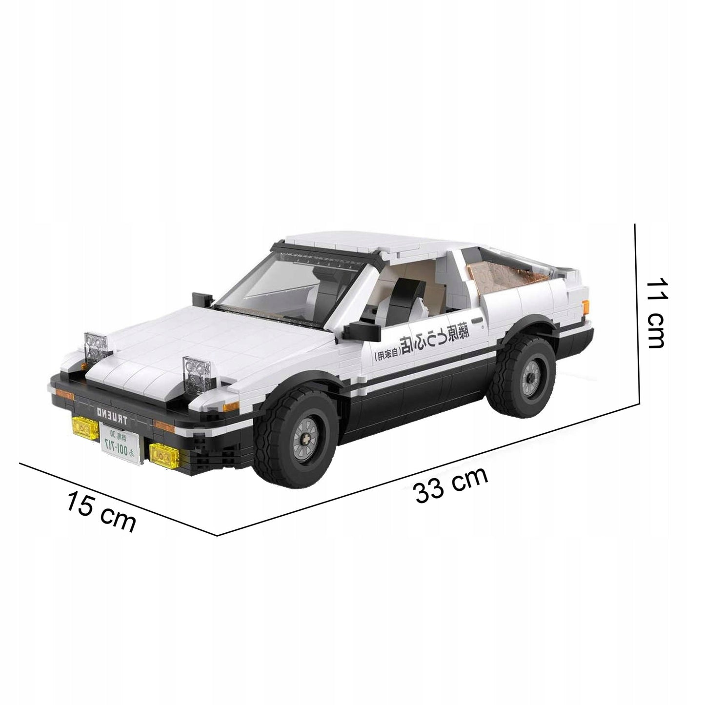 Statybinės kaladėlės CADA TOYOTA TRUENO AE86 Baltos Initial D Automobilis Manga Anime