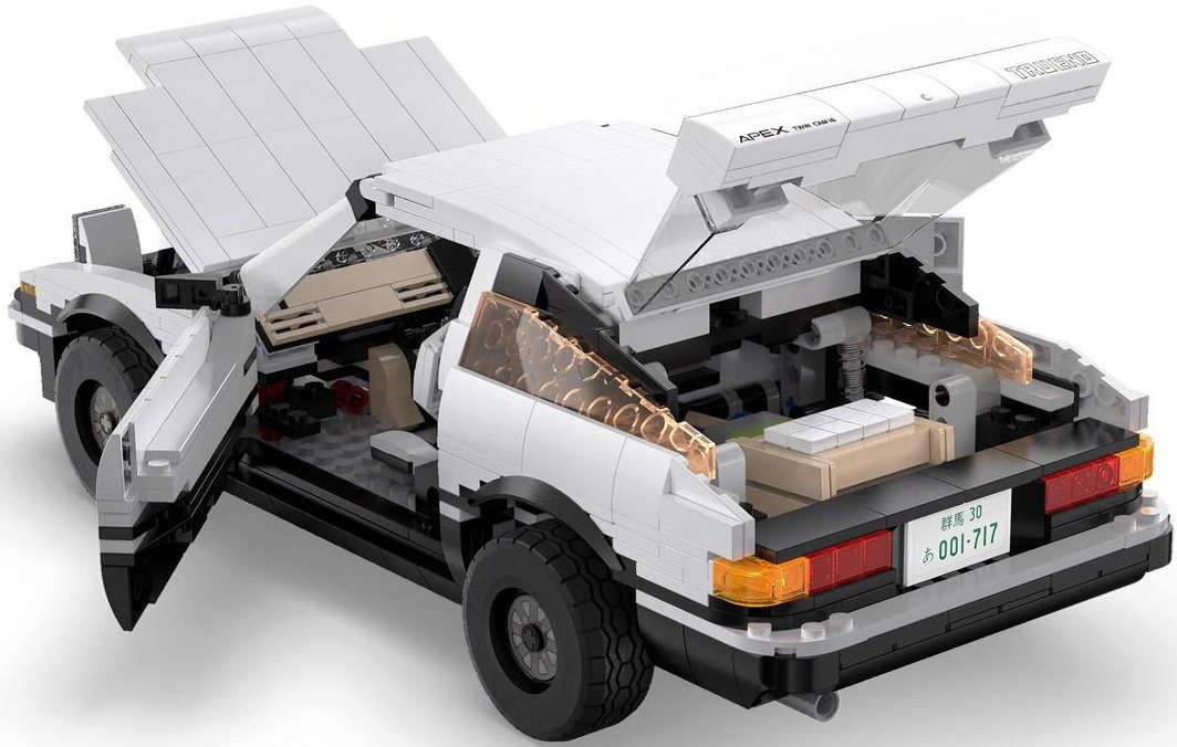 Statybinės kaladėlės CADA TOYOTA TRUENO AE86 Baltos Initial D Automobilis Manga Anime