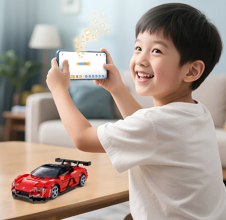 Statybiniai blokeliai CaDA Lenktyninis automobilis YANGWANG U9 Nuotoliniu būdu valdomas automobilis 299 dalys