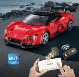 Statybiniai blokeliai CaDA Lenktyninis automobilis YANGWANG U9 Nuotoliniu būdu valdomas automobilis 299 dalys