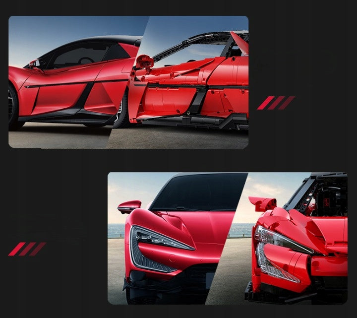 Konstrukcinės detalės CaDA YANGWANG U9 BYD 1:8 Nuotoliniu būdu valdomas rinkinys 3671 elementų Šokantis