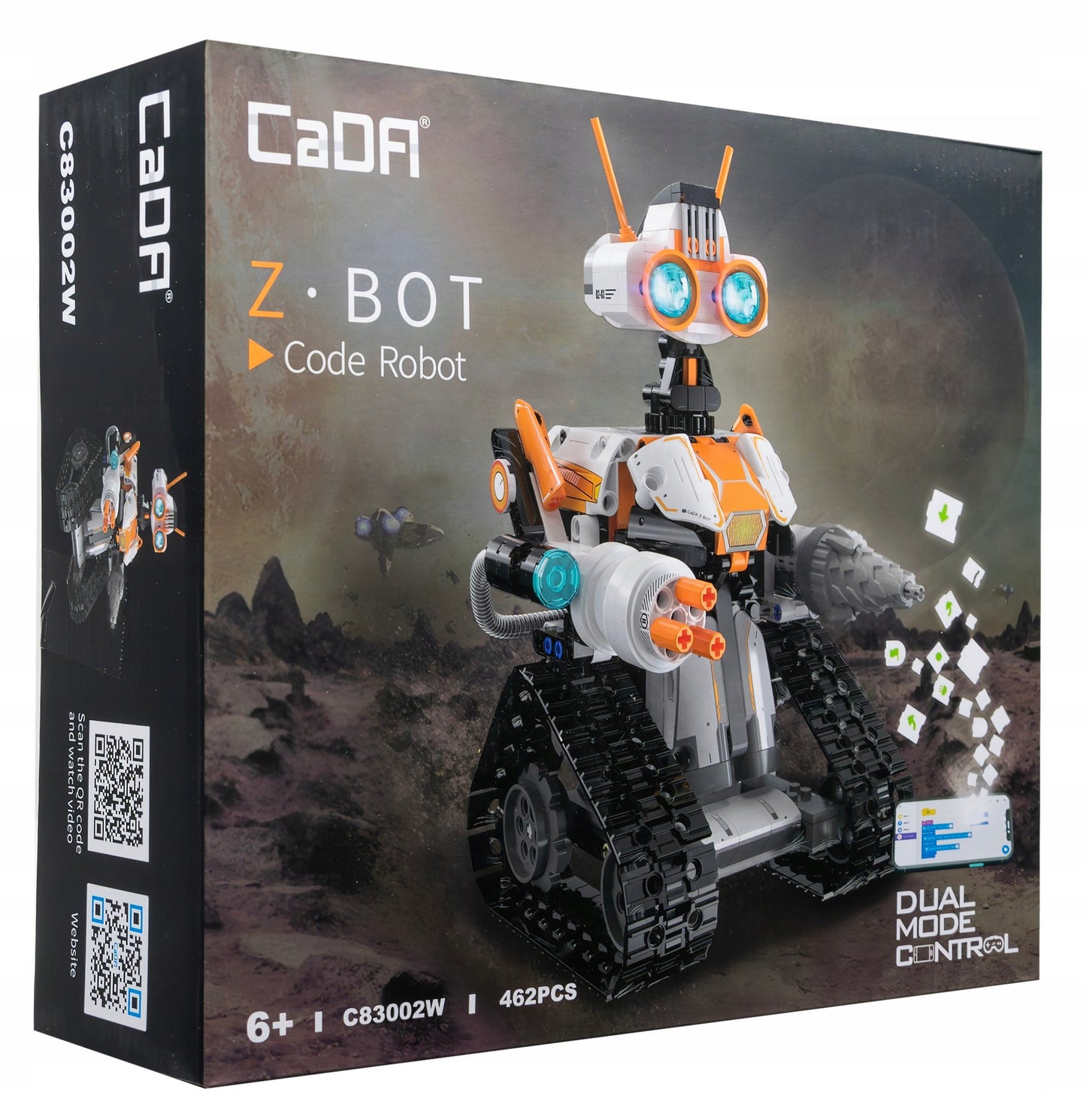 Konstruktorius CaDA Z.BOT CODE ROBOT RC Valdomas Programuojamas Robotikos 462 EL
