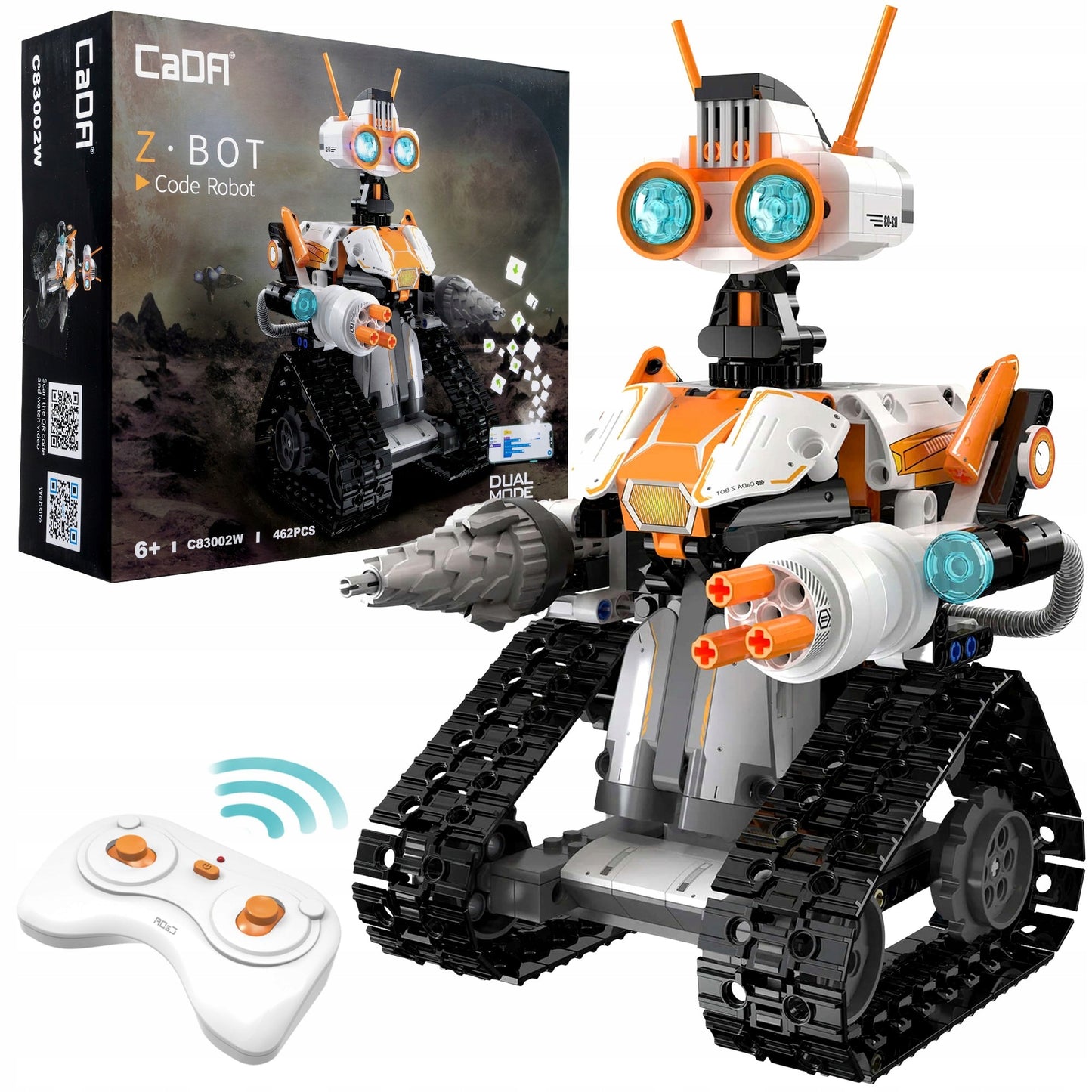 Konstruktorius CaDA Z.BOT CODE ROBOT RC Valdomas Programuojamas Robotikos 462 EL