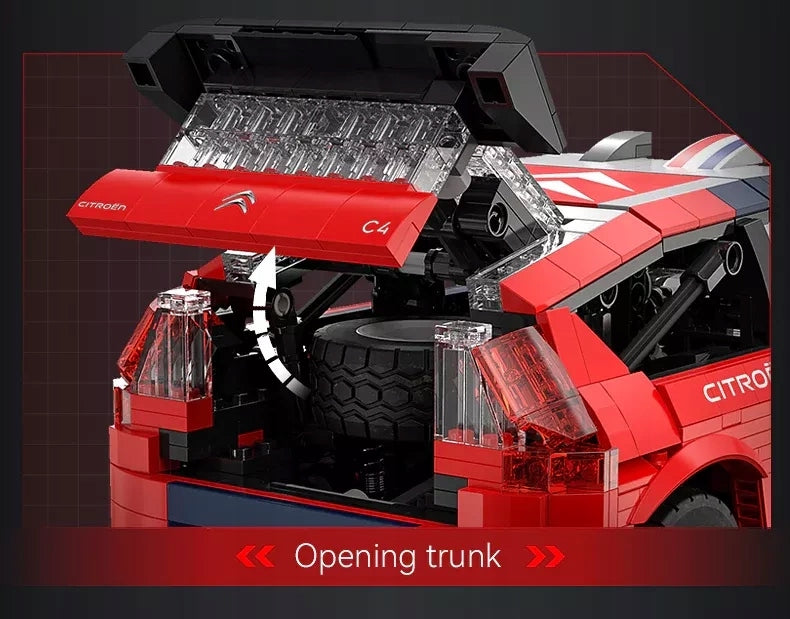 Statybinis rinkinys CADA nuotoliniu būdu valdomas lenktyninis automobilis CITROEN C4 WRC RC 1569 EL