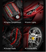 CaDA Konstrukcinis nuotoliniu būdu valdomas automobilis 52 cm LED žibintai 3187 el.