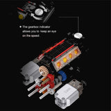 CaDA Konstrukcinis nuotoliniu būdu valdomas automobilis 52 cm LED žibintai 3187 el.