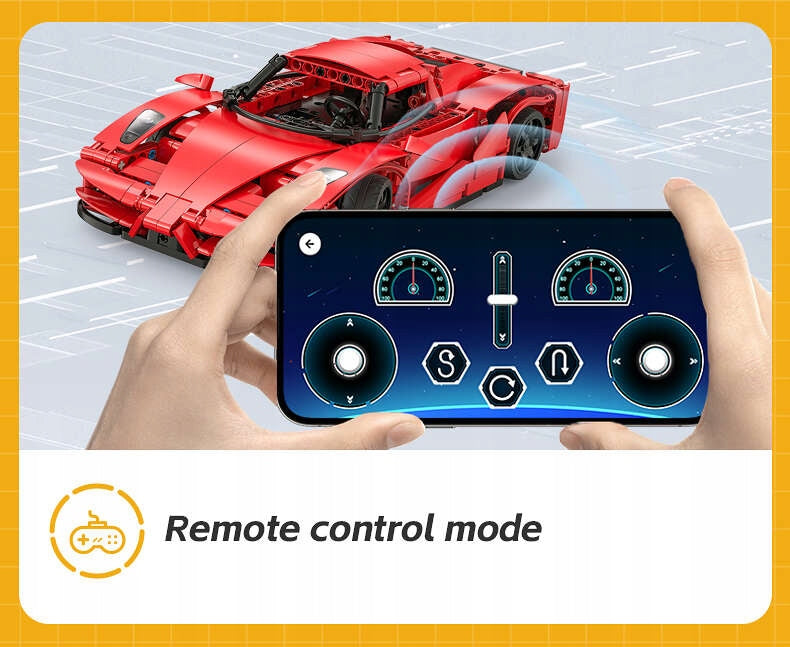 Konstrukcinis rinkinys CADA Nuotoliniu būdu valdomas sportinis automobilis 32cm RED BLADE 405 dalys