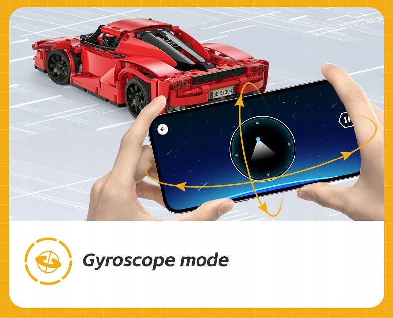 Konstrukcinis rinkinys CADA Nuotoliniu būdu valdomas sportinis automobilis 32cm RED BLADE 405 dalys