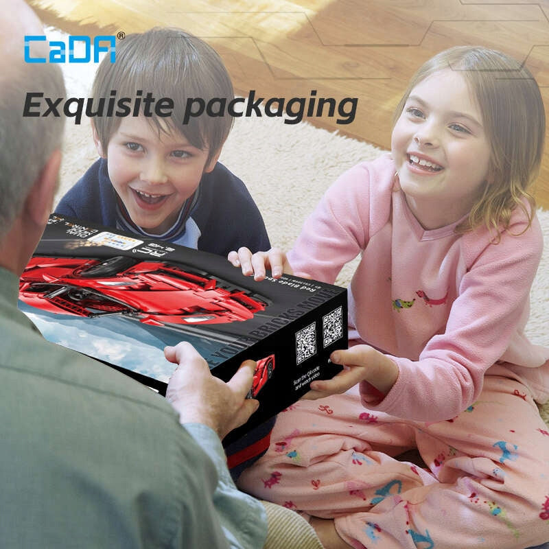 Konstrukcinis rinkinys CADA Nuotoliniu būdu valdomas sportinis automobilis 32cm RED BLADE 405 dalys