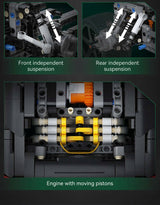 Konstruktorius CADA Nuotoliniu Būdu Valdomas Miesto Automobilis RUF GT Pavara LED RC 1655 EL