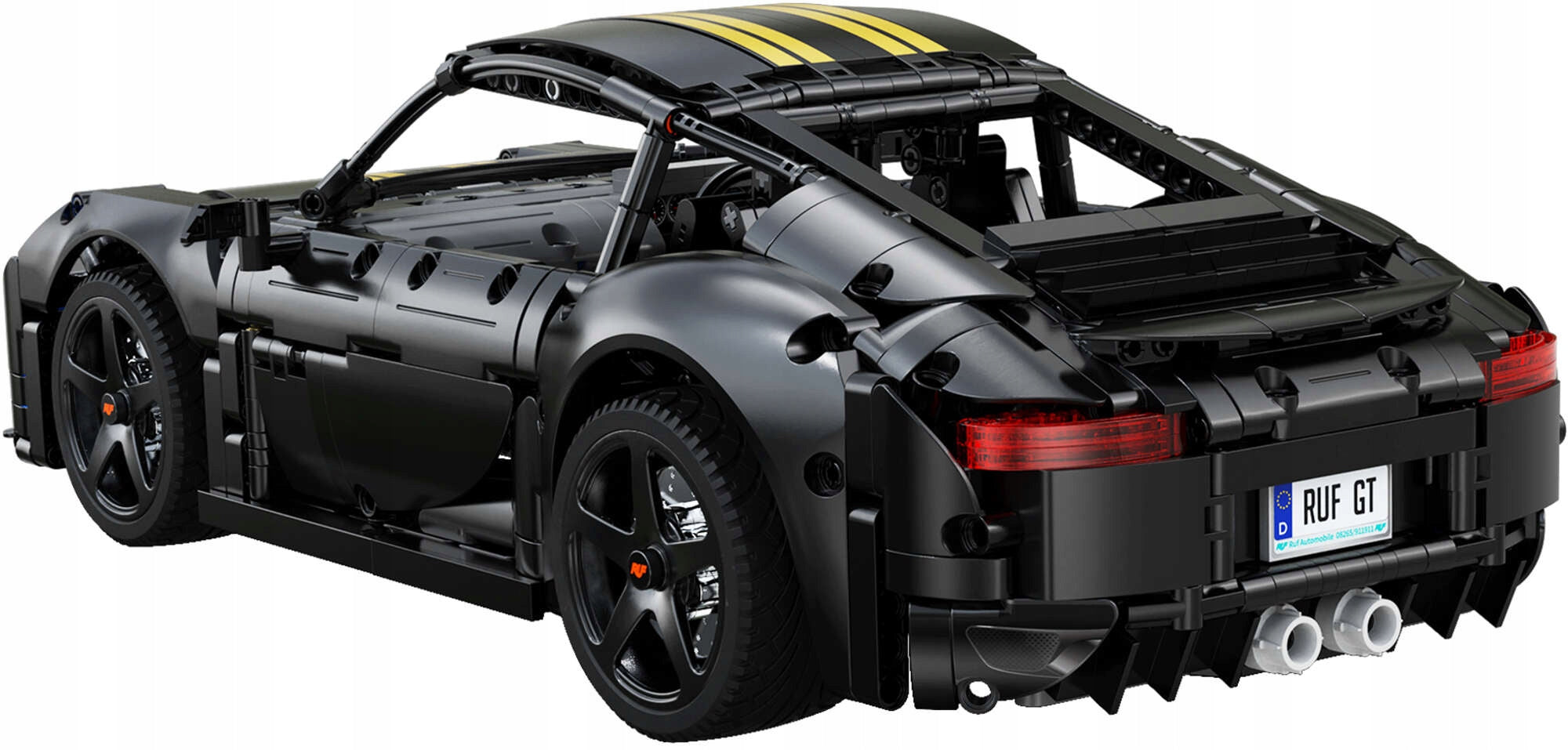 Konstruktorius CADA Nuotoliniu Būdu Valdomas Miesto Automobilis RUF GT Pavara LED RC 1655 EL