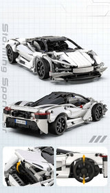 CADA konstruktorius NUOTOLINIU BŪDU VALDOMAS SPORTINIS AUTOMOBILIS SUPER STORM 30CM 402 dalys DUAL