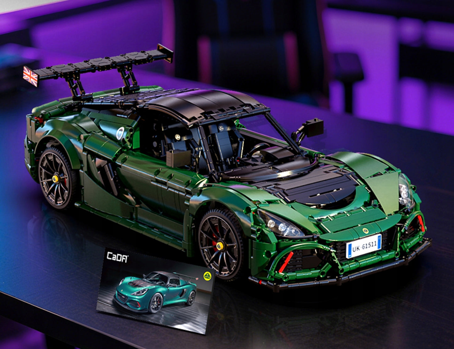 Statybiniai blokeliai CADA rinkinys LOTUS EXIGE CUP 430 1:8 automobilis 54 cm 3730 elementų