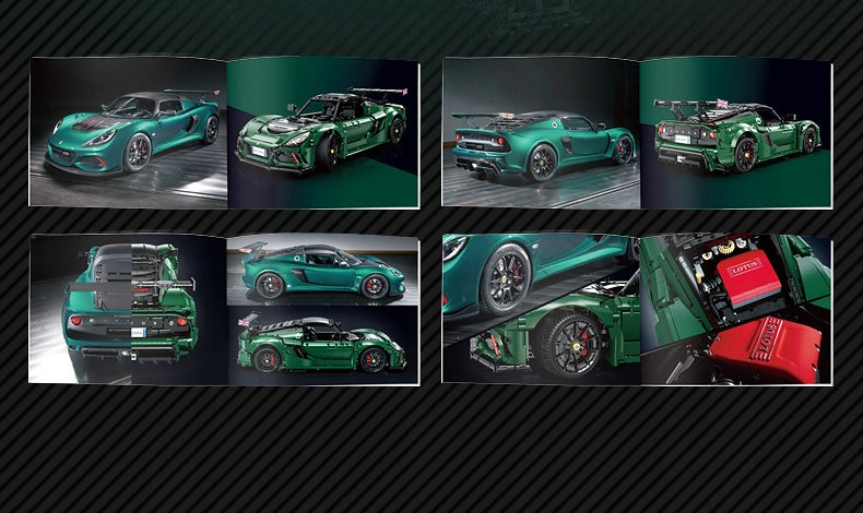 Statybiniai blokeliai CADA rinkinys LOTUS EXIGE CUP 430 1:8 automobilis 54 cm 3730 elementų