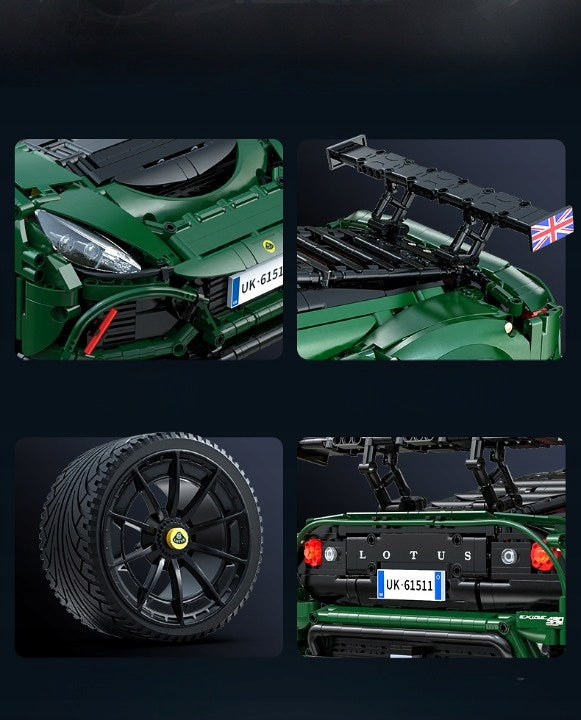 Statybiniai blokeliai CADA rinkinys LOTUS EXIGE CUP 430 1:8 automobilis 54 cm 3730 elementų