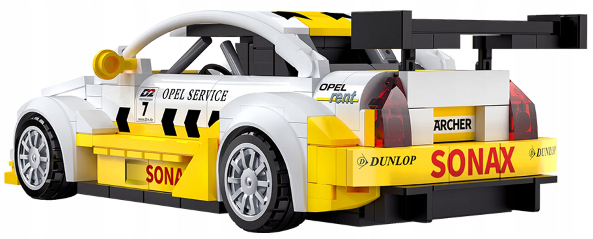 Statybiniai blokeliai CaDA Rinkinys Opel Astra V8 Coupe DTM 1:24 Kolekcinis automobilis 305 dalys