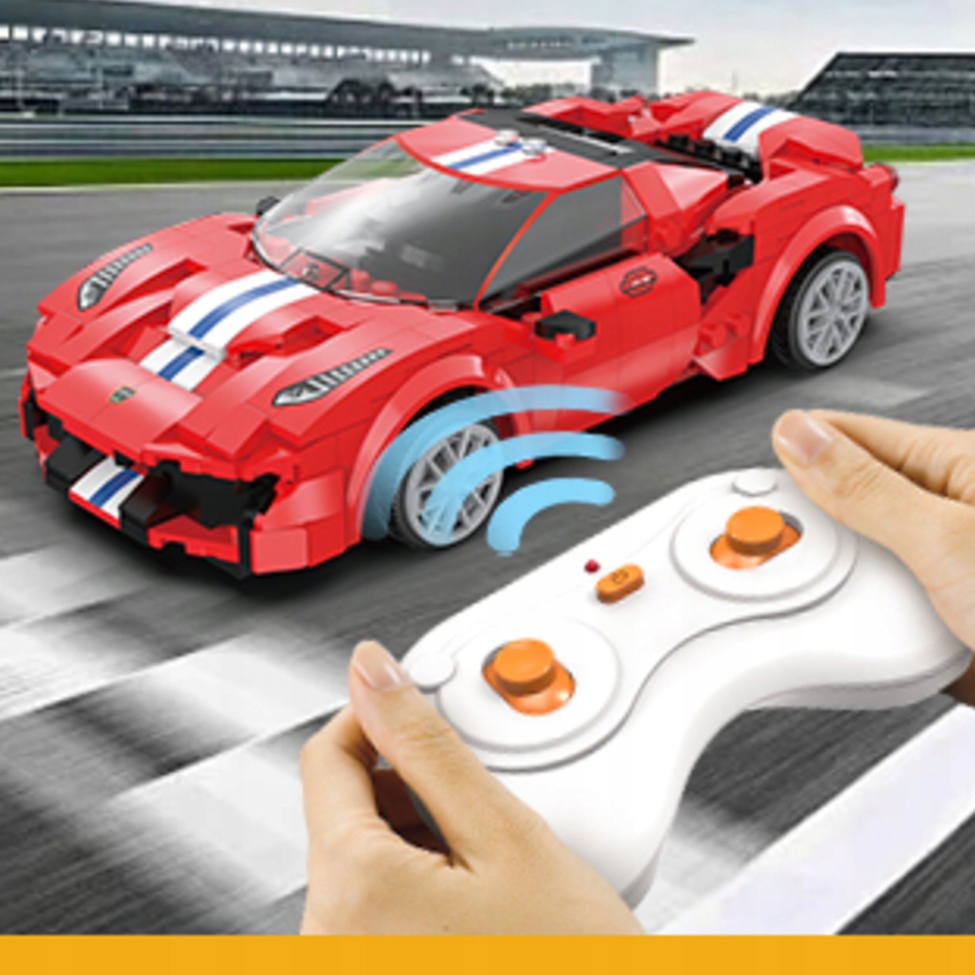 CADA RAUDONŲJŲ LENKTYNIŲ Rinkinys 306 ELEMENTAI NUOTOLIU VALDOMAS RC DUAL MODE