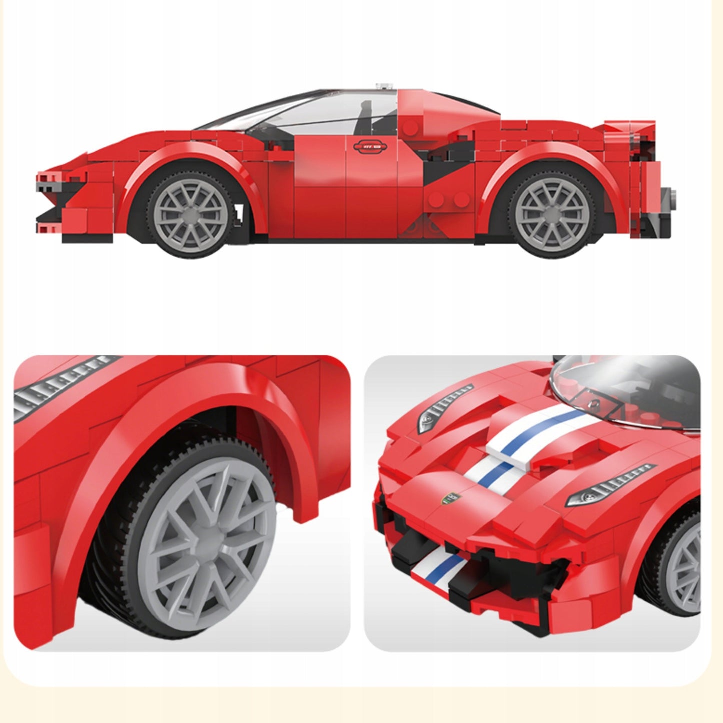 CADA RAUDONŲJŲ LENKTYNIŲ Rinkinys 306 ELEMENTAI NUOTOLIU VALDOMAS RC DUAL MODE