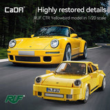 CaDA RUF CTR 2017 GELTONASIS PAUKŠTIS VALDOMAS NUOTOLIU AUTOMOBILIS 222 ELEMENTAI